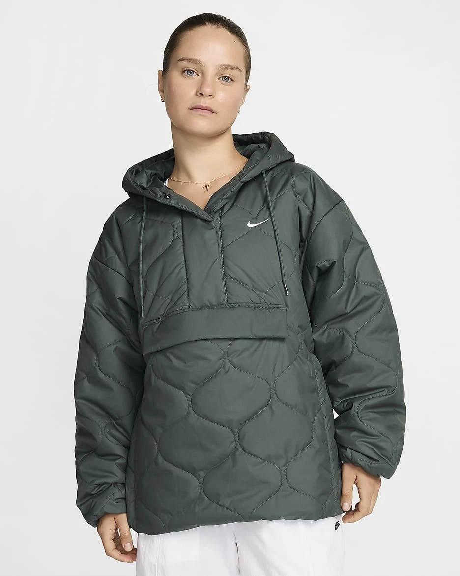 Nike Sportswear Essential Women's Quilted Anorak Jacket FZ7364-338 Size M