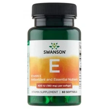 SWANSON VITAMIN E 400IU 60 CAPSULES