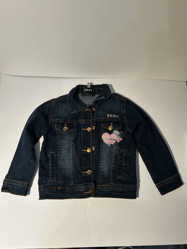 DKNY girls jean jacket sequenced 3t