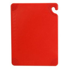 San Jamar 8121523 15 in x 20 in x 1/2 in Red SafTGrip® Cutting Board
