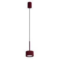 Pendelleuchte Aluminium Burgund GX53 Esszimmer Rund Ø 10 Cm HäNgelampe Esstisch