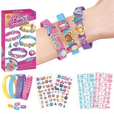 288Pcs Bracelet Making Kit with 4 Straps and Charms, DIY Jewelry Craft for Girls