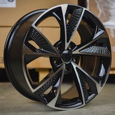 20" VW TIGUAN 2008-2026 GLOSS BLACK/POLISHED RS7 DESIGN 9J ALLOY WHEELS X4