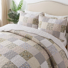 Quilt Set King Size - Lightweight Bedspreads 106X96, Microfiber Quilts 3-Piece, 