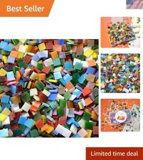 800 Pieces Mosaic Tiles Stained Glass - Assorted Colors for Art Craft and Hom...