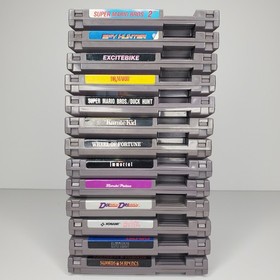 Nintendo NES Games Lot of 13 Mario Swords Serpents Excitebike Tested Works