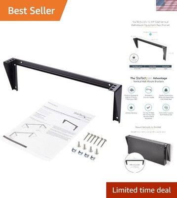 Durable 1U Steel Wall Mount Bracket for Server and Data Equipment - No Assembly