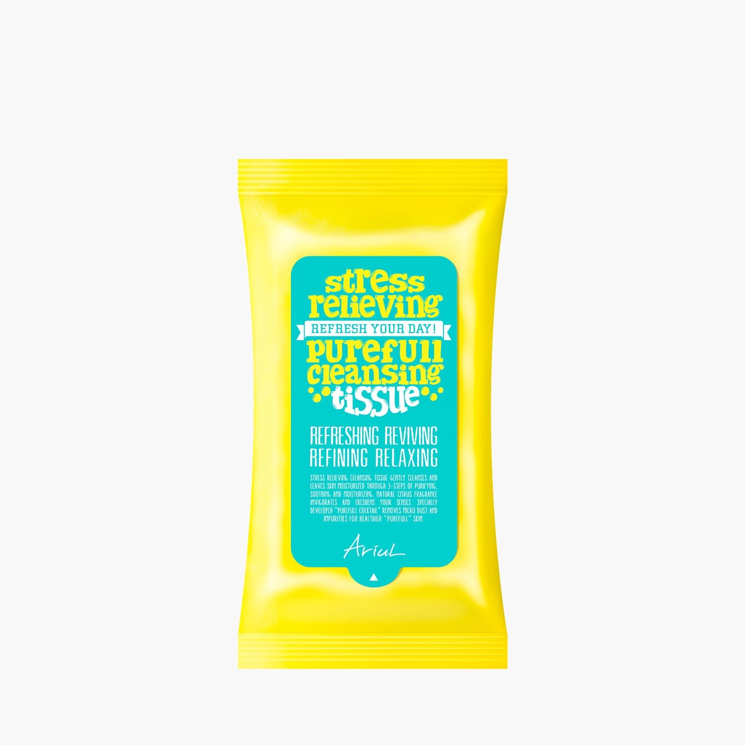 Очищающая салфетка ARIUL для снятия стресса Purefull Cleansing Tissue 15 листов / 80 листов