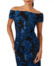 Adrianna Papell Women's Soutache Off-The-Shoulder Sheath Dress MSRP $189.00