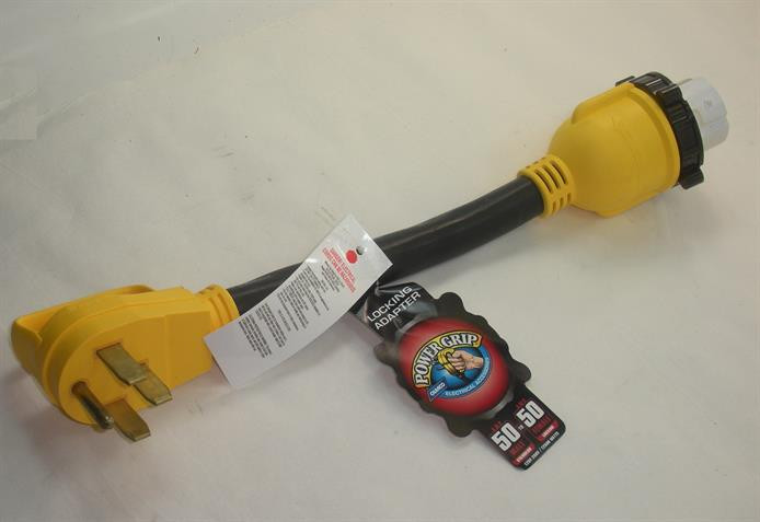 Camco 55552 RV Power Grip Electrical Adapter 50 Amp 18""