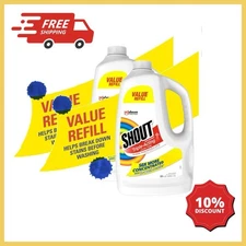 2 PACK SHOUT Triple-Acting Refill, Laundry Stain Remover,60fl oz (Total 120oz)