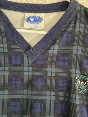 US Golf Association Navy & Green Plaid Pullover Windbreaker Jacket XL