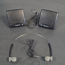 Vintage SONY Walkman Headphones And Speakers