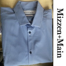Mizzen  Main  Men's Performance Dress Shirt  XX-Large Trim Fit Custom 