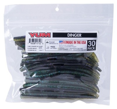 Yum Lures Dinger 5'' Bulk 30-Pack Bulk Elders 5 Inch
