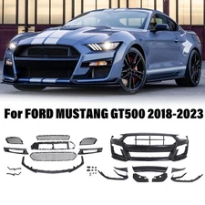 Fits For 2018-2023 Ford Mustang GT500 Style Front Bumper Conversion Kit Complete