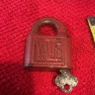 Yale Vintage Padlocks Lot of 2 Red and Bronze with Key for 1 Collectible — photo 5