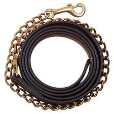 Billy Royal Leather Lead with Brass Chain for Horses | Various Sizes