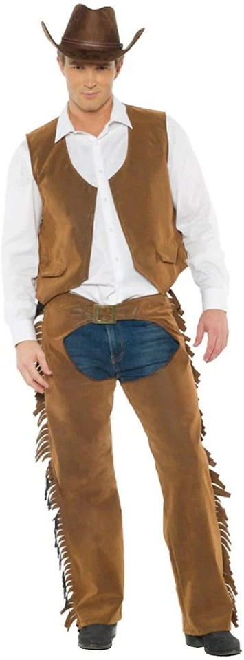 Costume De Cowboy Avec Chaps Et Gilet Pour Hommes | XX- GRAND - Photo 1/1