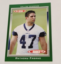 Topps 2006 Topps Total Anthony Fasano Dallas Cowboys Rookie #533 NFL Card. rookie card picture