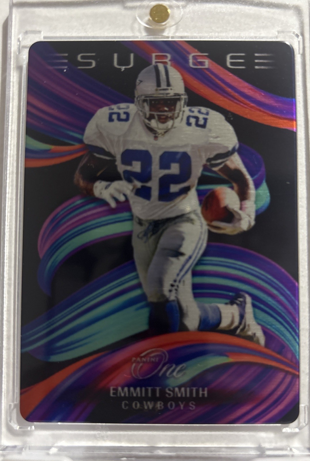 2023 Panini One Football Emmitt Smith Surge Case Hit. Dallas Cowboys