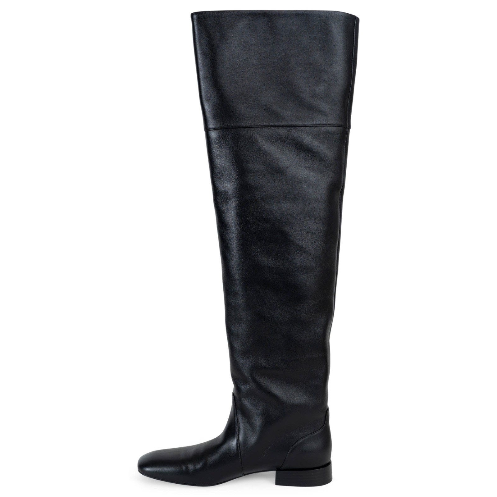 73326 auth CHRISTIAN DIOR black leather 2024 D-TOWN OVERKNEE Boot Shoes 38.5 image 3