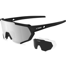 Polarized Sports Sunglasses with 3 Interchangeable Lenses,Mens Womens Cycling...