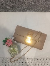 Genuine Burberry "Halton" Continental  Wallet/Purse In Biege Leather & Gold 