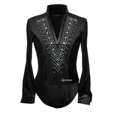 Mens Long Sleeve Salsa Jazz Latin Dance Shirt Top Ballroom Dancewear T-shirt