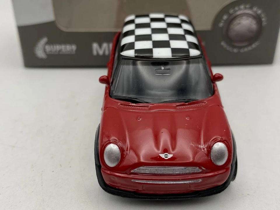 1:60 WELLY MINI COOPER rosso diecast modellino auto metallo - Immagine 3 di 4