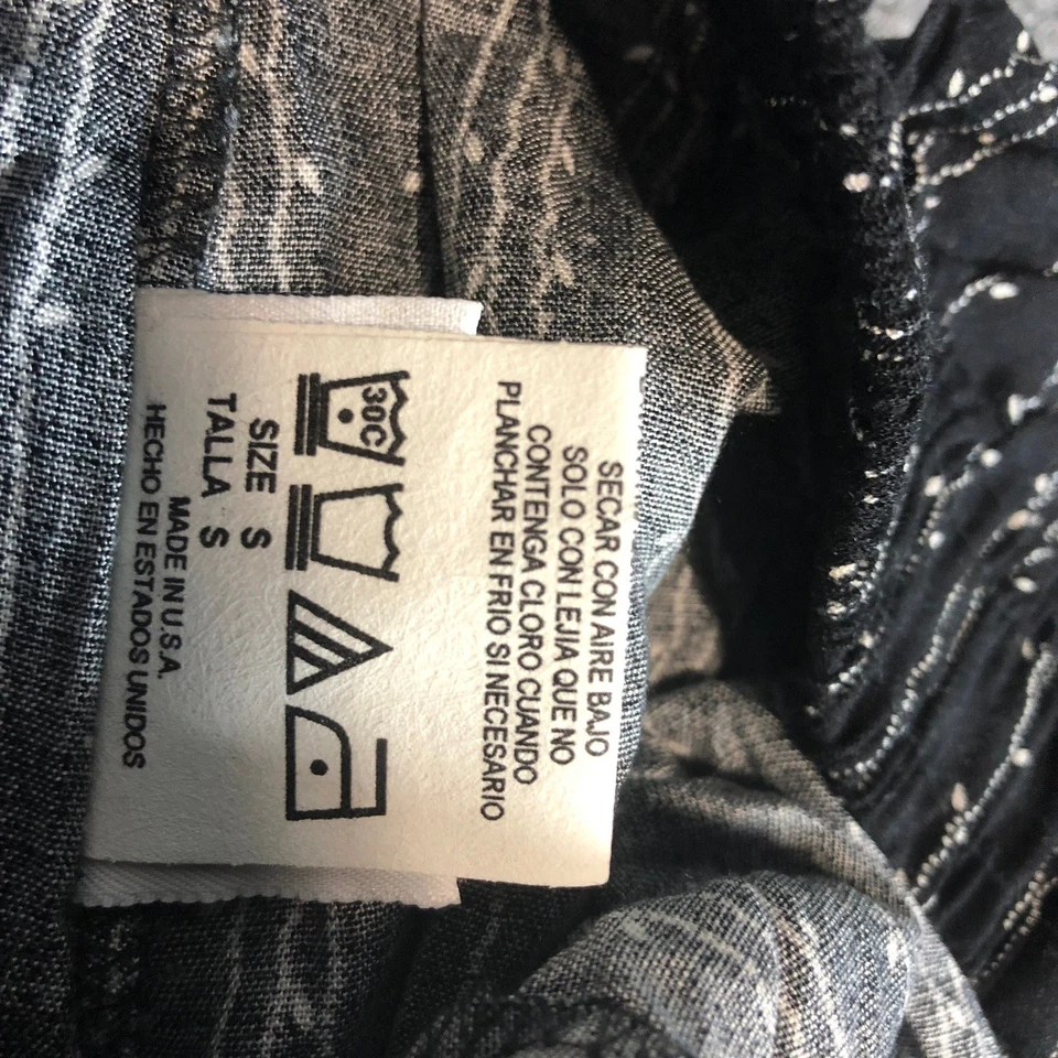 Calça lounge feminina Basic Editions listrada preta branca perna larga tamanho P - Imagem 4 de 4