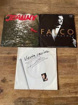 Konvolut 3 Falco  7  Vinyl Singles: Jeanny Part I, Junge Römer & Vienna Calling