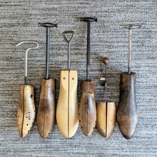 Vintage/Antique - Lot of 6 Wooden Shoe Stretchers, Hand Crank Tools