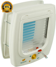 Cat Door 'Swing 7' W/ 4-Way Locking System W/Magnetic Key  Universal Pet Door