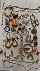 Estate Costume Jewelry Lot ! Tons Of Signed Pieces Vintage To Mod Gold Tone