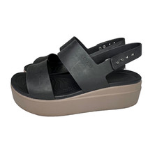 Crocs LiteRide Brooklyn Low Wedge Platform Sa...