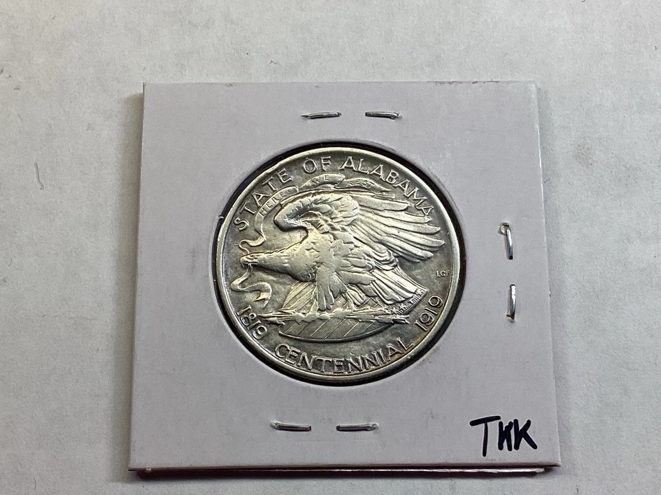 1921 Alabama Centennial Commemorative Silver Half Dollar US Coin 040424 03tkk - Image 4 of 4