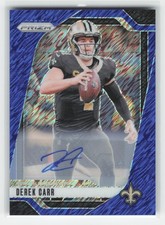 2024 Panini Prizm #203 Derek Carr Autographs Blue Shimmer Prizm #/25
