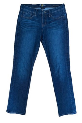 Lucky Brand Women s Straight Leg Ankle Jeans Dark Wash Denim Size 8