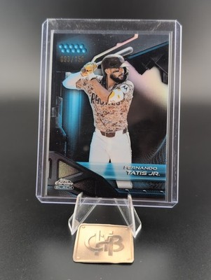 Fernando Tatis Jr. Padres 2026 Topps Chrome Black Blue Rainbow Refractor /150