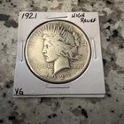 1921 Peace Silver Dollar High Relief Key Date $1 US Coin VG