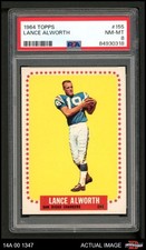 1964 Topps #155 Lance Alworth Chargers HOF PSA 8 - NM/MT
