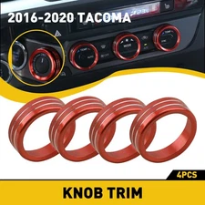 4pcs Car AC Climate Control Ring Knob Trim Cover for Toyota Tacoma 2016-2022 EOA