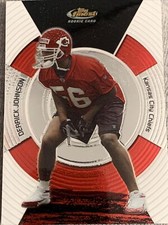 2005 Finest DERRICK JOHNSON Xfractor Rookie RC /250 CHIEFS Football Card #125