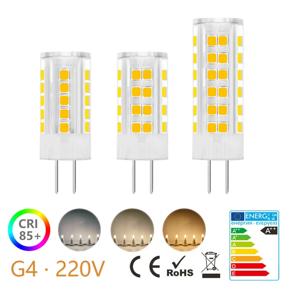 G4 LED 5W 8W 12W Cápsula Cerámica Bombillas 2835 SMD Lámpara Ahorro de Energía 220V - Imagen 2 de 4