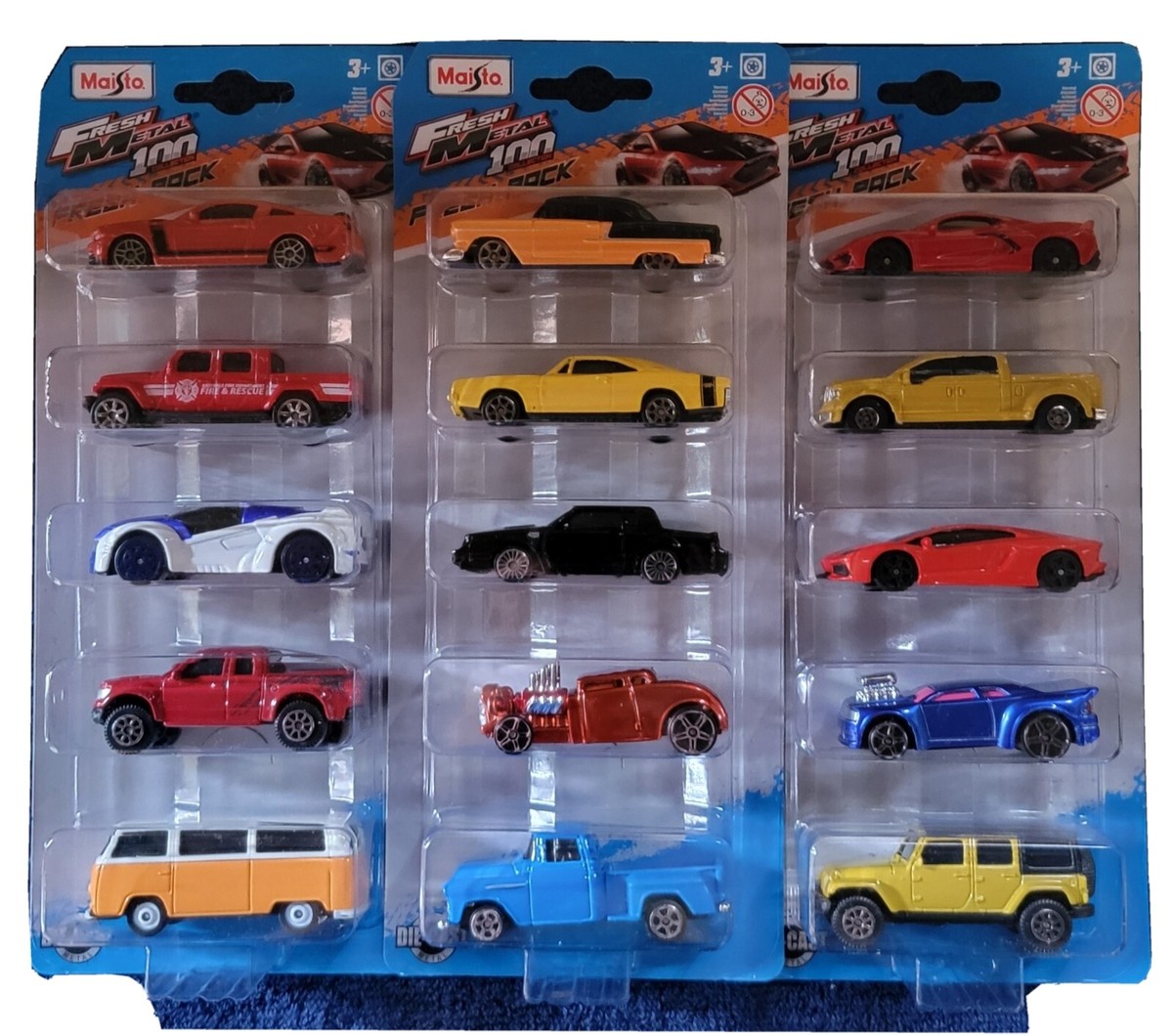 2021 MAISTO FRESH METAL 100 3 pk 1/64 SCALE DIE CAST Like Hot