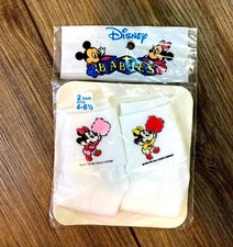 Vintage 1984 Disney Babies Minnie Mouse socks as 4- 6 1/2
