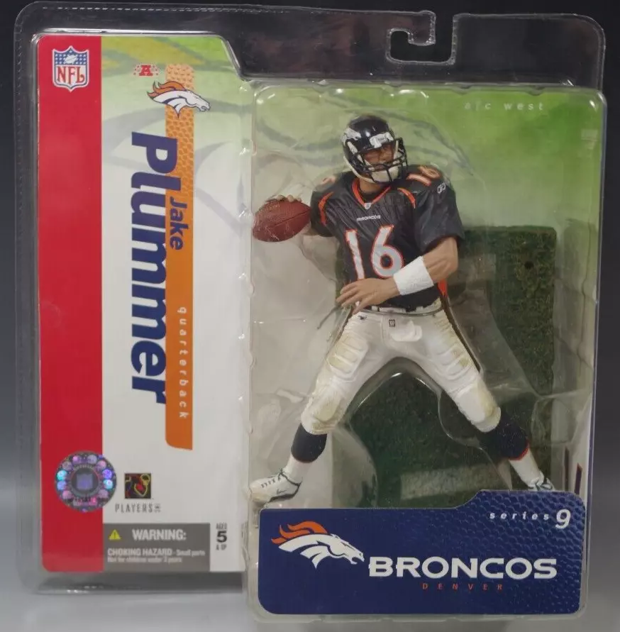 McFARLANE JAKE PLUMMER DENVER BRONCOS SERIES 9 FOOTBALL MIB BLACK JERSEY