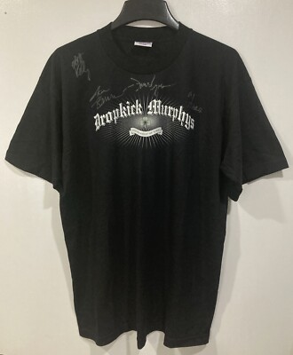 Dropkick Murphy's Meanest of Times SS Shirt Made in USA Autographed ?? Men's XL
