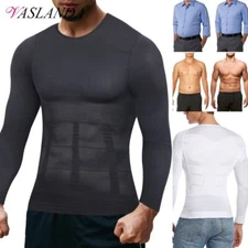 Men Body Shaper Compression Shirts Winter Base Layer T-Shirt Slimming Underwear